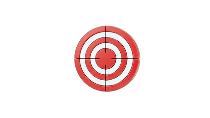 Obraz premium Target Aiming at the Center on White Background