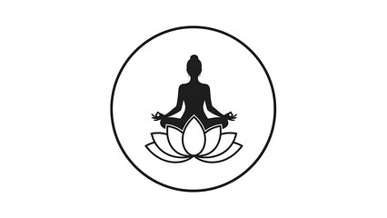 Meditation figure on lotus