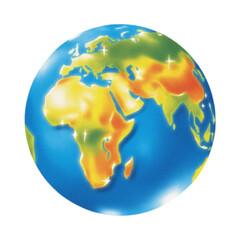 A heat map visualization of the Earth from space highlighting temperature variations across the globe