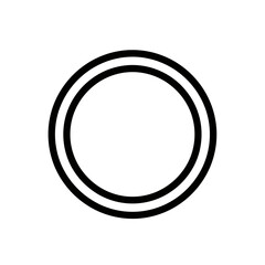 Close-up View of a Modern Circular Icon with Concentric Rings for Digital Interface Design