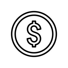 Obraz premium Minimalist Dollar Sign Icon for Financial and Business Concepts