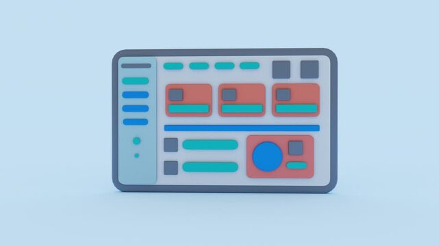 browser document Flat Animated icon concept loop animation video with alpha channel
