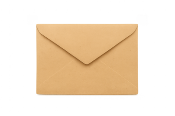 Craft paper closed envelope communication message mail