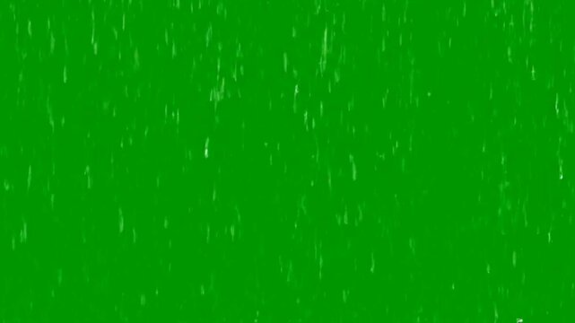 Projet sans titreRainy day background with white raindrops on green screen