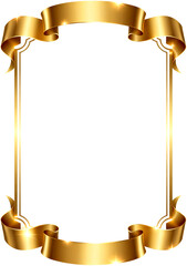 gold ribbon frame