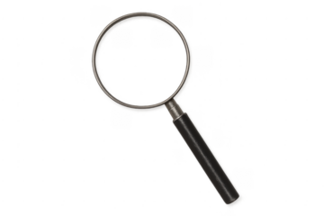 Magnifying glass for investigation, search, and research