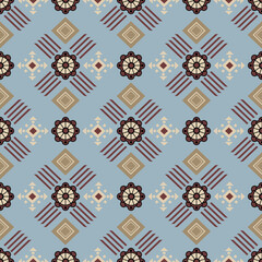 Seamless floral pattern collection featuring abstract botanical flowers and organic flowing shapes. Decorative repeating design with a modern vintage color palette, suitable for textile, fabric