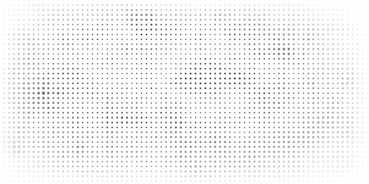 Pixel mosaic. Pixelated pattern, dispersion grayscale background. Business art gradient, square flying. Halftone matrix, blocks falling recent vector texture
