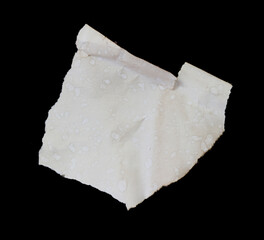 ripped paper on black background.