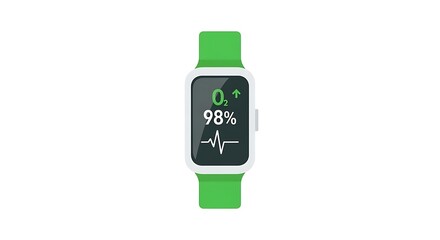 Green Fitness Smartwatch with Heart Rate Monitor.