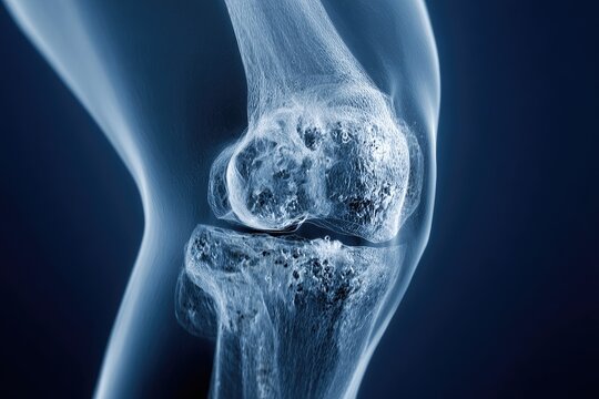 X-ray of a diseased knee joint