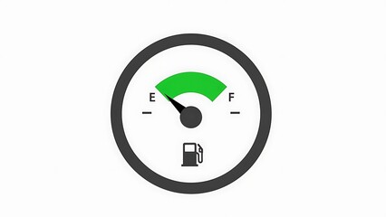 Fuel Gauge Showing Half Full Tank.