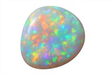 Precious opal gemstone displaying iridescent play of color