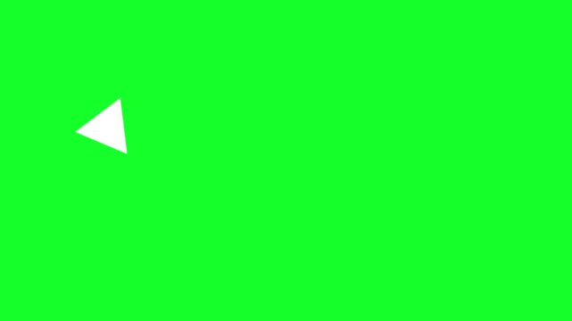 Smooth Motion 4K White Arrow Animation with Green Screen for Video Editing, Motion Design, UI Videos, Marketing and Digital Media Projects