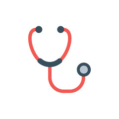 Medical stethoscope icon vector illustration isolated on white background