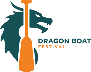 Bold Duanwu  Dragon Boat Festival Paddle Race Vector Artwork