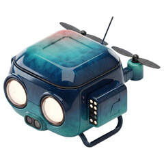 Deep sea exploration vehicle glows with bright lights