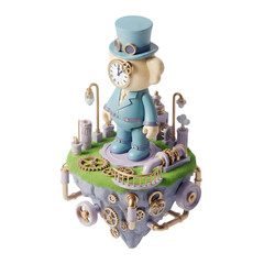 The Distinguished Gentleman Clock Bear on Steampunk Island