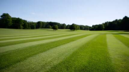 ryegrass. Manicured ryegrass on golf course green with geometric mowing patterns in daylight. gardening catalogs, home-decor guides, designed for home decor and floral branding.
