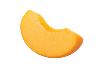 Apricot slice showing fresh juicy orange fruit