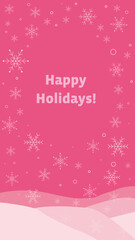 寒中見舞いの背景イラスト　積雪　