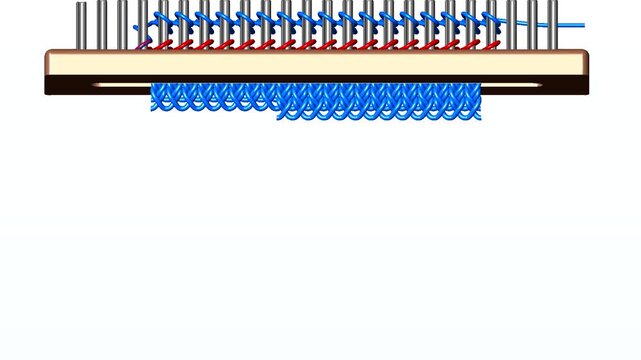 Diagrama de rombo tejido en puntada de ochos