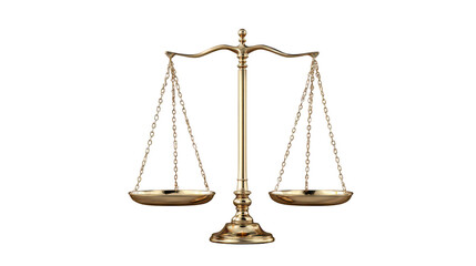 scales of justice isolated on a white background