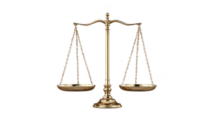 scales of justice isolated on a white background