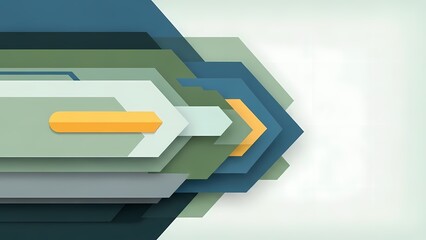 Modern Abstract Geometric Layered Background Dynamic Corporate Design Template with Overlapping Shapes and Directional Elements for Technology and Business Presentations