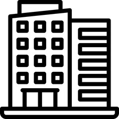 apartment line icon. Clean and minimalist vector icon for websites, mobile apps, presentations, and logos. Fully scalable and customizable for any project.