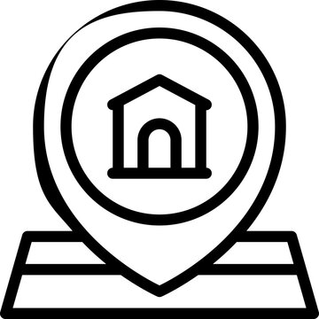 location line icon. Clean and minimalist vector icon for websites, mobile apps, presentations, and logos. Fully scalable and customizable for any project.
