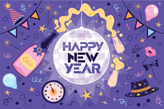 Happy New Year's Eve Illustration