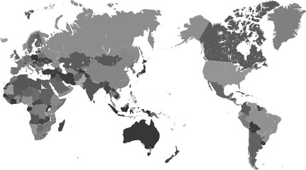 Obraz premium Political map of world vector illustartion
