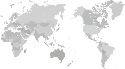 Obraz premium Grey world map. vector illustartion