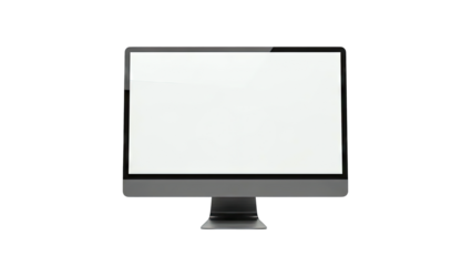 Modern all-in-one computer with blank screen