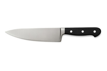 Professional chef knife with sharp steel blade