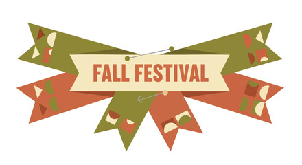 Fall festival banner graphic on a clean white background for seasonal event promotion art