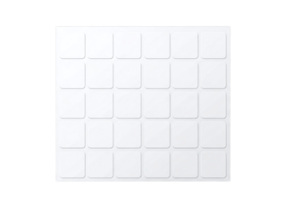 Blank white sticky note pad, isolated on transparent background with soft natural lighting, minimalistic composition, clean and organized, high resolution