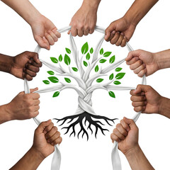 Diverse Community Collaboration for Environmental Protection Conceptual Illustration.