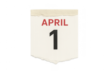 April 1 calendar page celebrating april fool's day