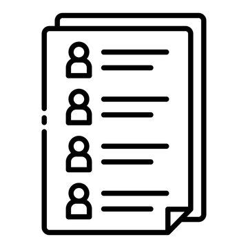 contact list icon. grouped contact. manage people details. communication and organization