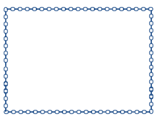 Decorative Blue Chain Frame with a Blank Center for Customization