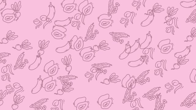 Light pink background with a vegetable pattern suitable for food blog banners, social media posts, and recipe cards packaging design.
