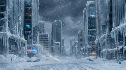 Severe Cold Wave and Blizzard in Urban Area