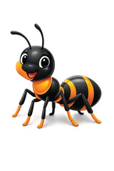 bee isolated on white background