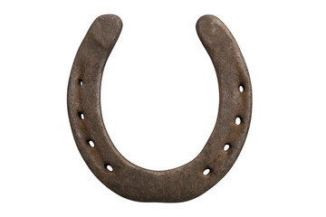 Old rusty horseshoe symbolizing good luck and protection