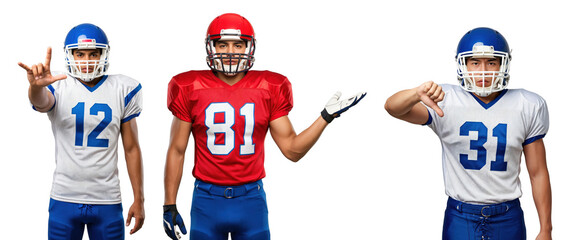 Fototapeta premium Football Players in Uniform Celebrating Sports Team Spirit and Athletics