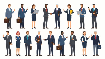 Diverse Group of Business Professionals Standing Together.