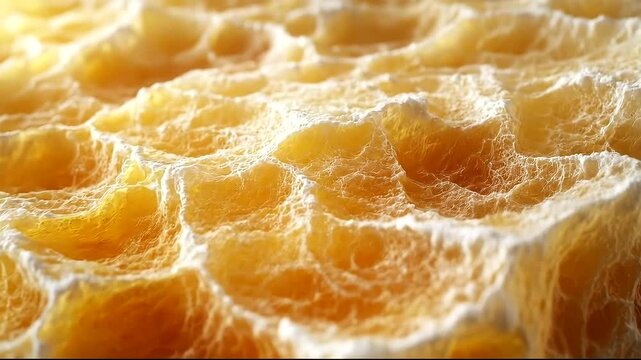 Close-up of intricate sponge texture with soft colors