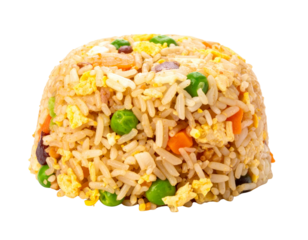 Delicious Fried Rice with Peas and Carrots.